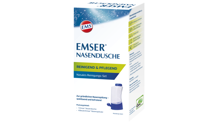 Emser Nasendusche mit 4 Beuteln Nasenspülsalz