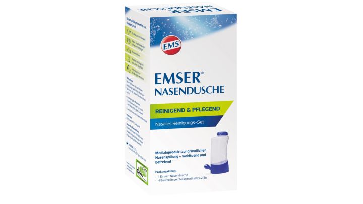 Emser Nasendusche mit 4 Beuteln Nasenspülsalz