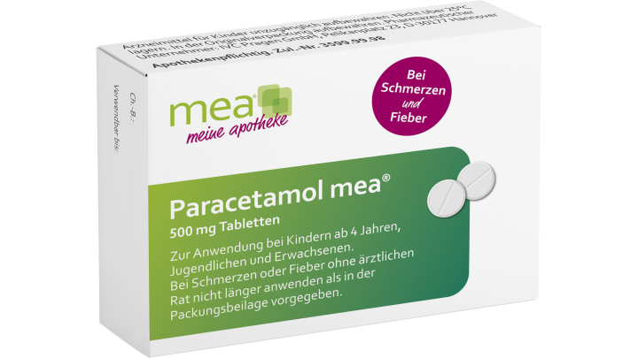 Paracetamol mea 500 mg a) b) Filmtabletten 20 Stück